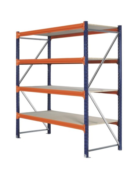 LAGERREGAL GRUNDELEMENT 2m hoch - 1.8m breit - 80cm tief - 4 Ebene