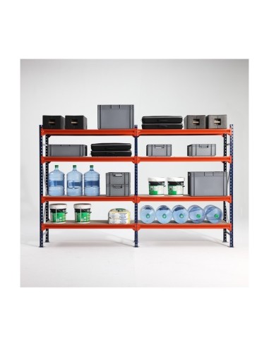 LAGERREGAL ANBAUELEMENT 2m hoch - 1.8m breit - 80cm tief - 4 Ebene