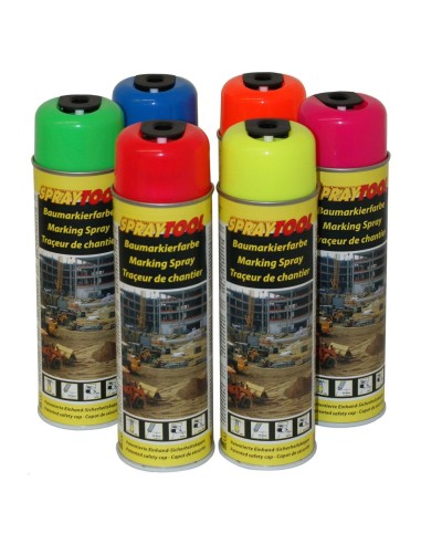 12x stk. SPRAYTOOL - Baumarkierfarbe mit Sicherheitskappe, 500 ml