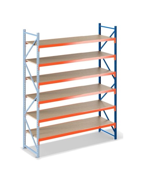 LAGERREGAL ANBAUELEMENT 4m hoch - 1.8m breit - 80cm tief - 6 Ebene